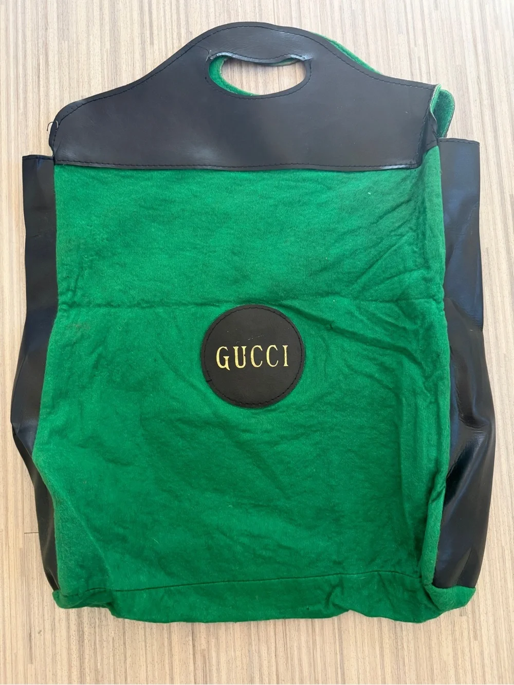 Vintage GUCCI Felt Wool Tote Bag - Preloved Condition